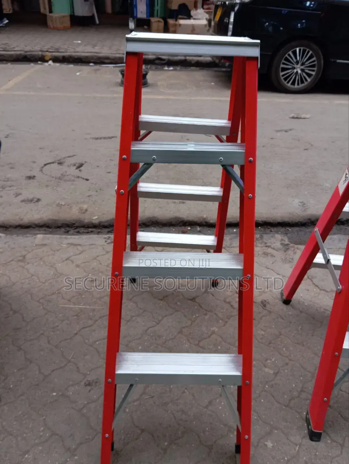 Fibreglass FRP Industrial Double Sided 4 Steps Ladder