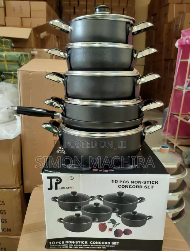 10pcs Non Stick Cookware. JP Nonstick Sufuria - main view