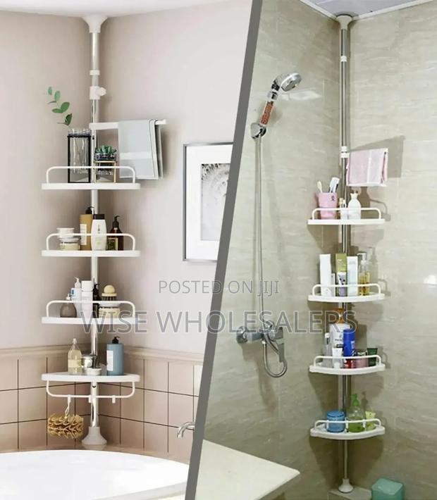 4 Tier Adjustable Telescopic Multi-Corner Shelf Organiser* 