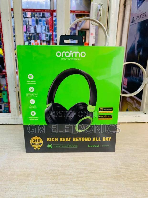 Oraimo Boompop 2 ENC Over-Ear Wireless Headphones. - main view