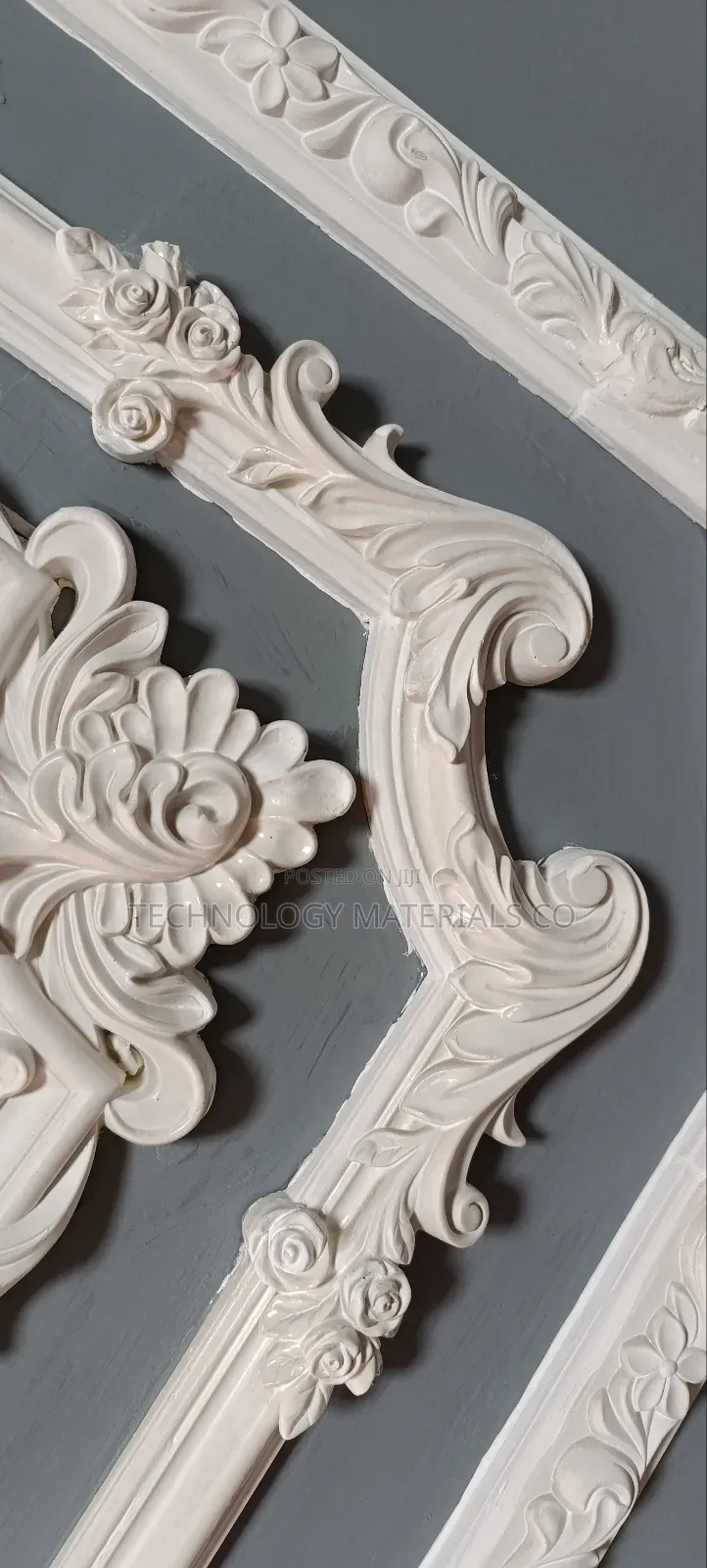 Decorative P.U. Corner Beading Flower Moldings.