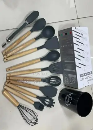 Kitchen Set 12pcs Silicone Non-Stick Cooking Spoon Set **