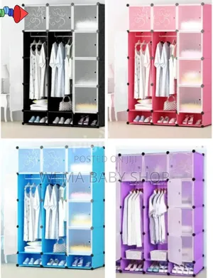 Hard Semi Permanent Plastic Wardrobes With Inbuilt Shoe Rack