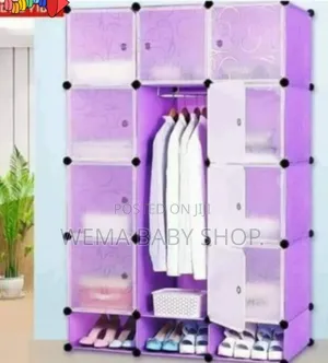 Hard Semi Permanent Plastic Wardrobes With Inbuilt Shoe Rack