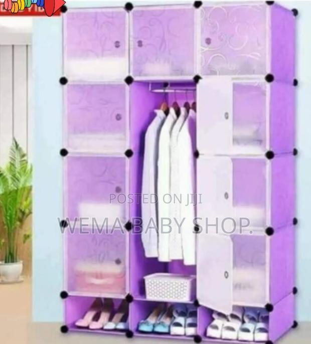 Hard Semi Permanent Plastic Wardrobes With Inbuilt Shoe Rack - thumbnail 4