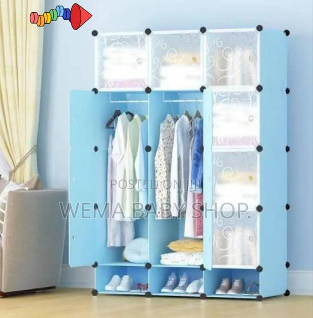 Hard Semi Permanent Plastic Wardrobes With Inbuilt Shoe Rack - thumbnail 5