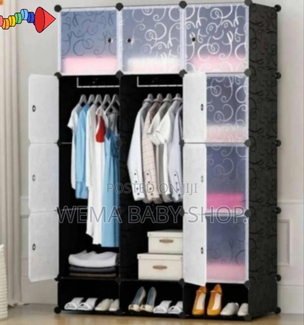 Hard Semi Permanent Plastic Wardrobes With Inbuilt Shoe Rack - thumbnail 6