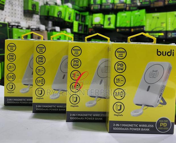 Budi PB081W PD 20W 10,000mah Magnetic Wireless Power Bank Wi