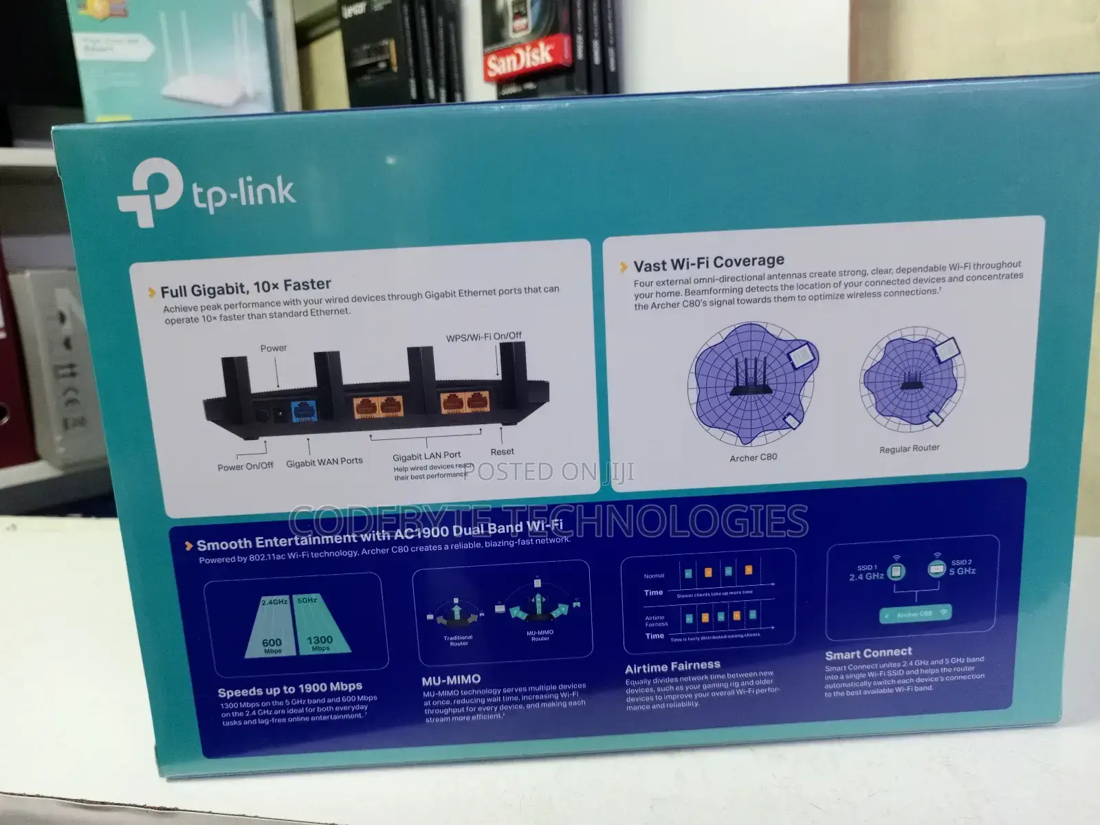 Tp-Link Archer C80 AC1900 Wireless MU-MIMO Wi-Fi 5 Router^