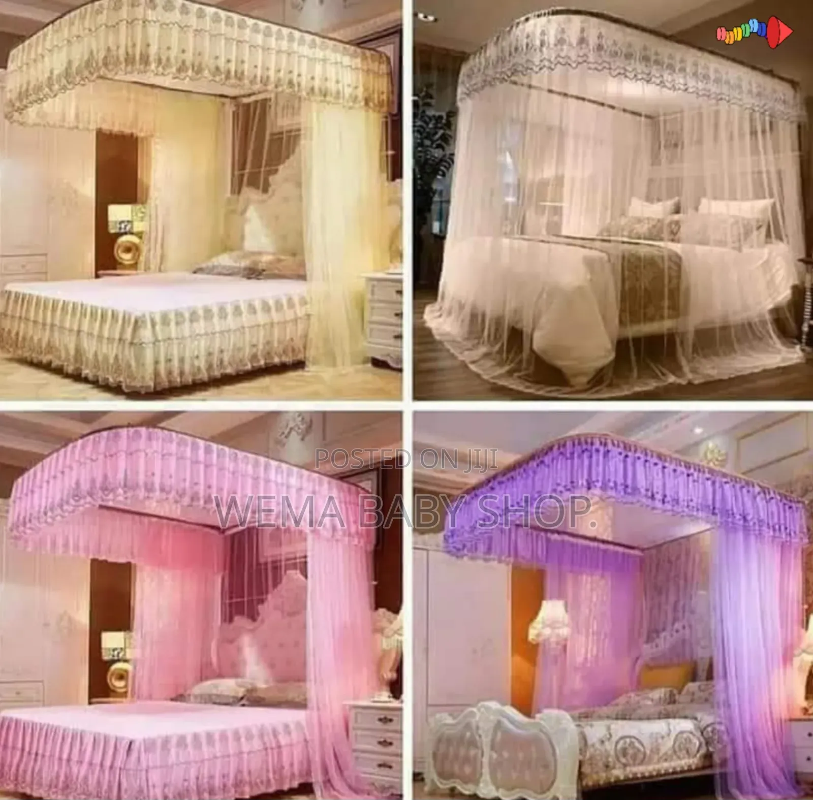 Quality 2 Stand Mosquito Nets With Sliding Rails