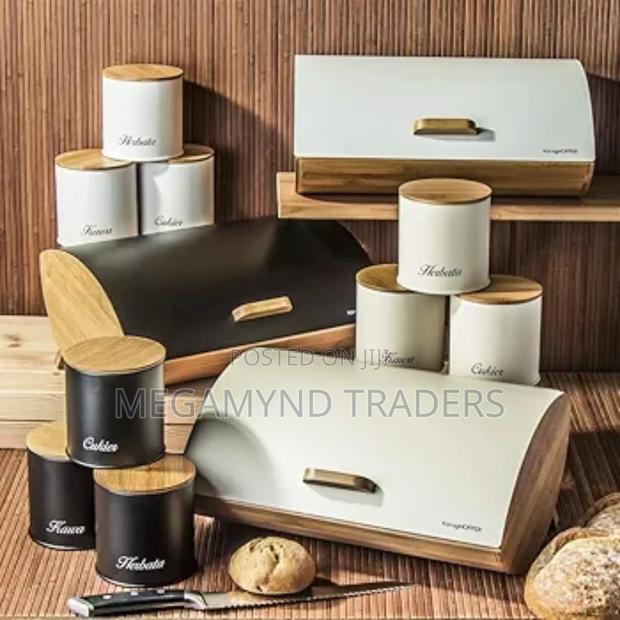 Bamboo Bread Bin/4 in 1 Bread Bin - thumbnail 3