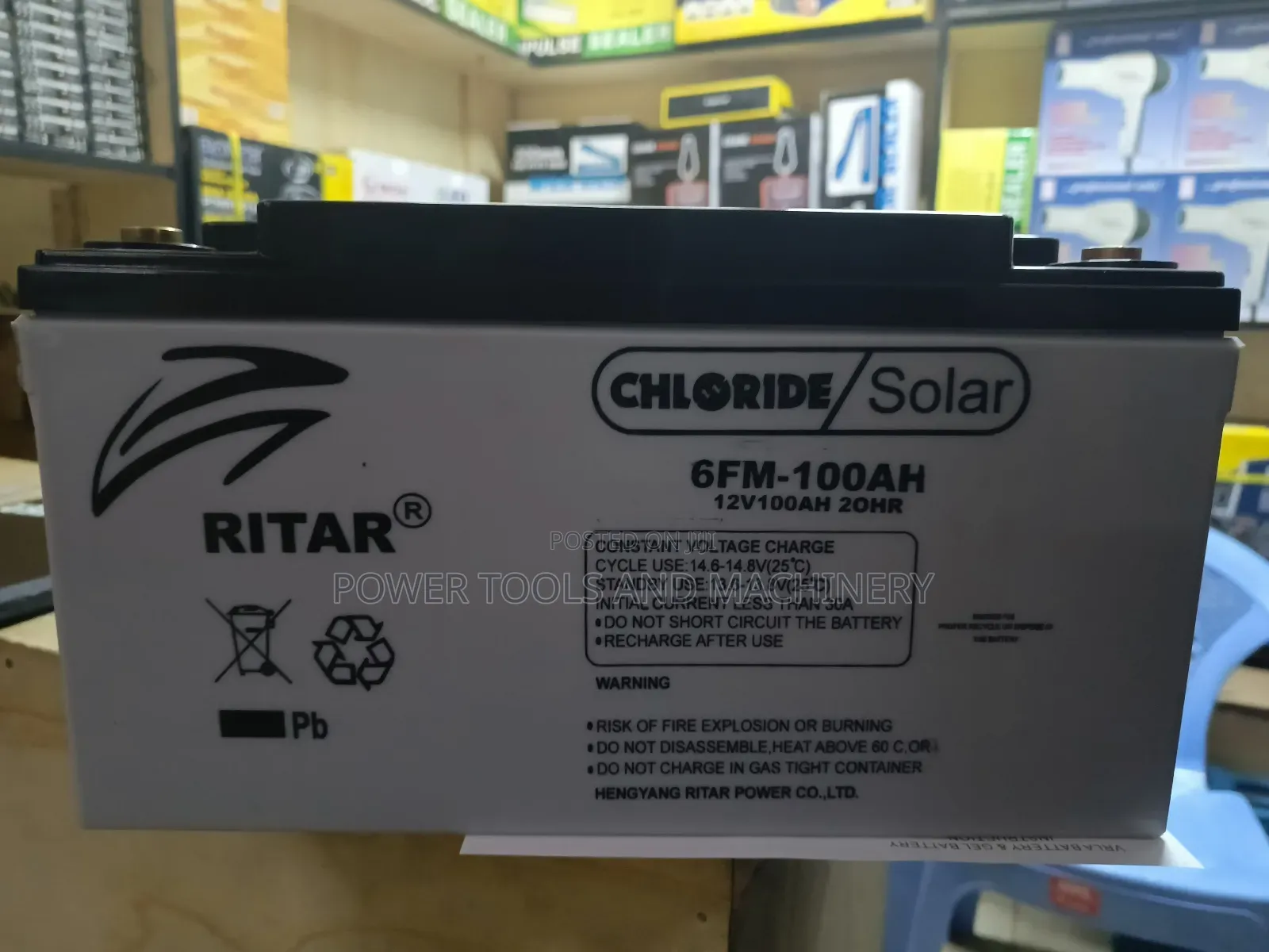 Ritar 100ah Solar Battery / 100ah Chloride Solar Battery