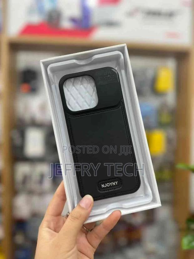 Wireless Charging Support Leather Case for iPhone 15 Pro Max