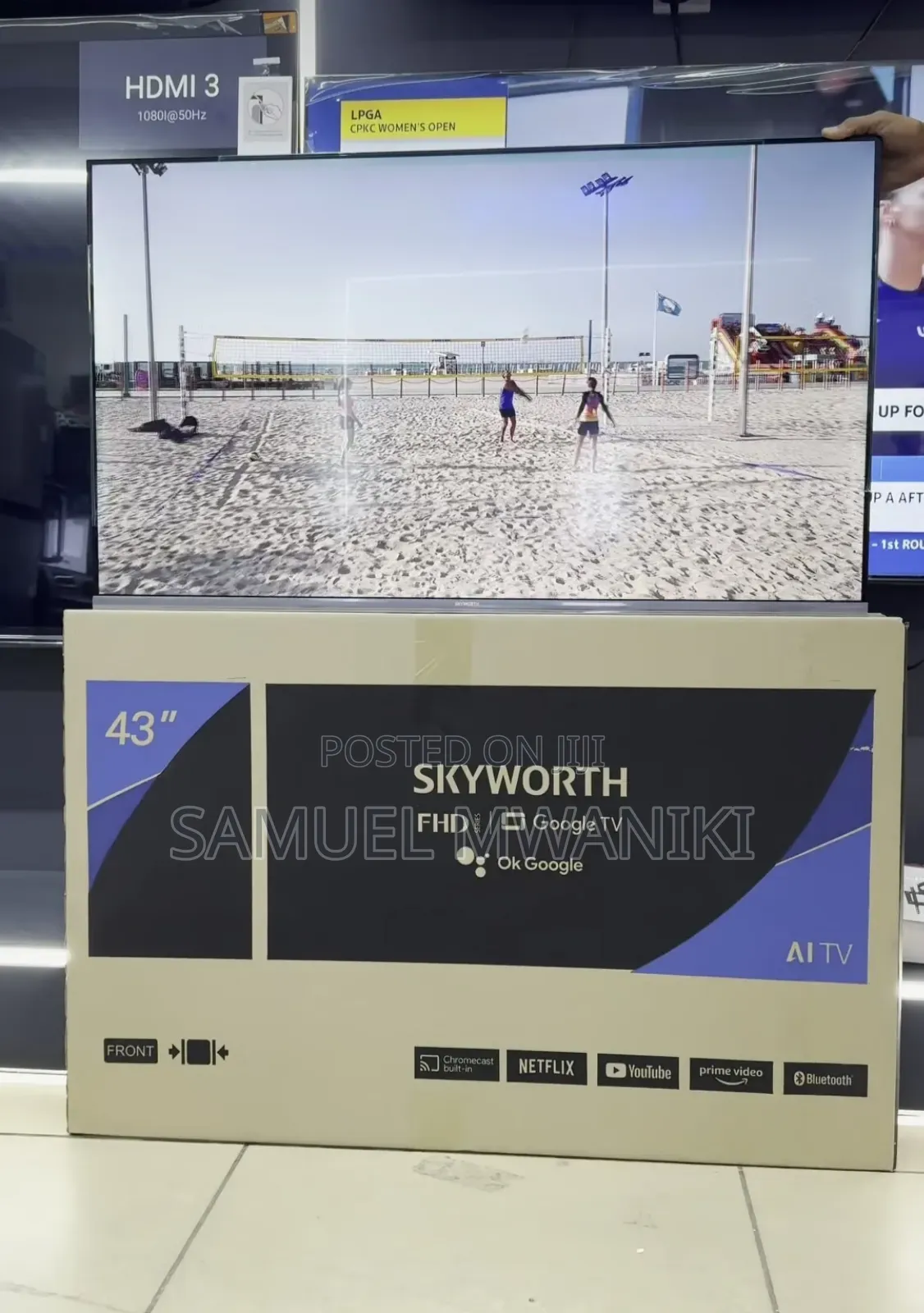 Skyworth 43" Google Smart Tv Bluetooth, Netflix, Youtube
