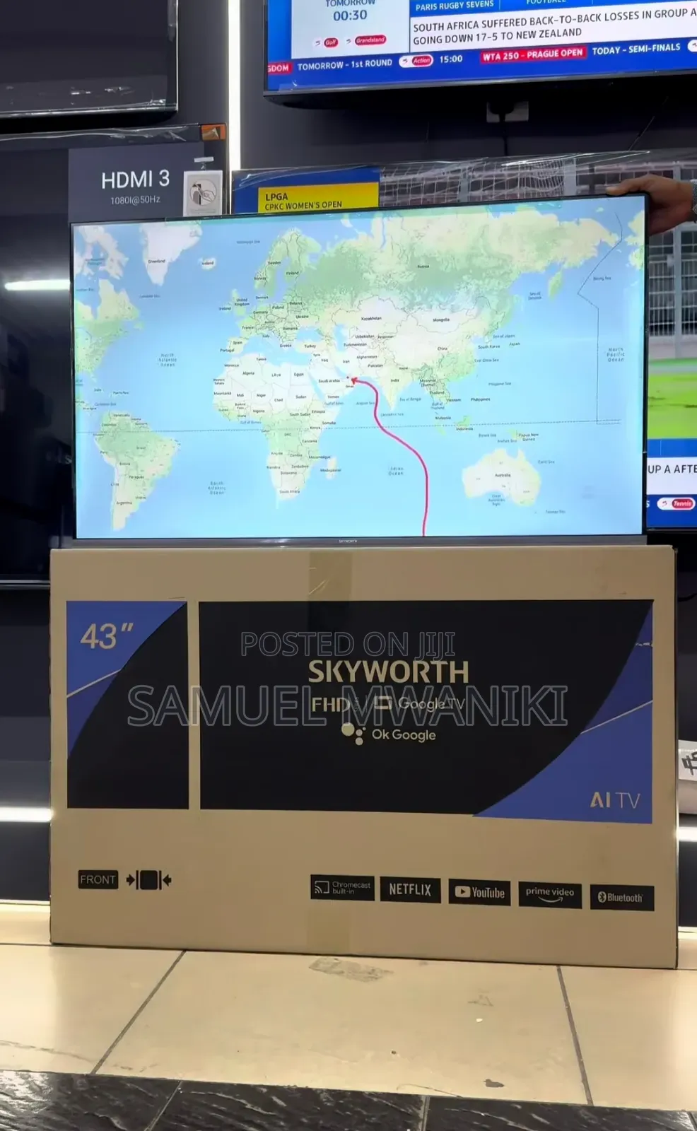 Skyworth 43" Google Smart Tv Bluetooth, Netflix, Youtube