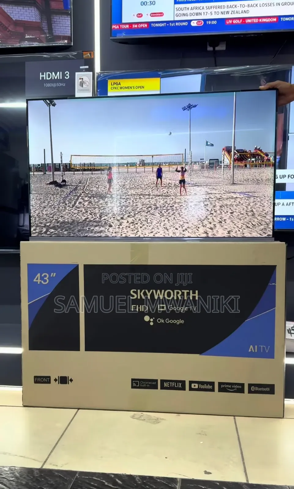 Skyworth 43" Google Smart Tv Bluetooth, Netflix, Youtube