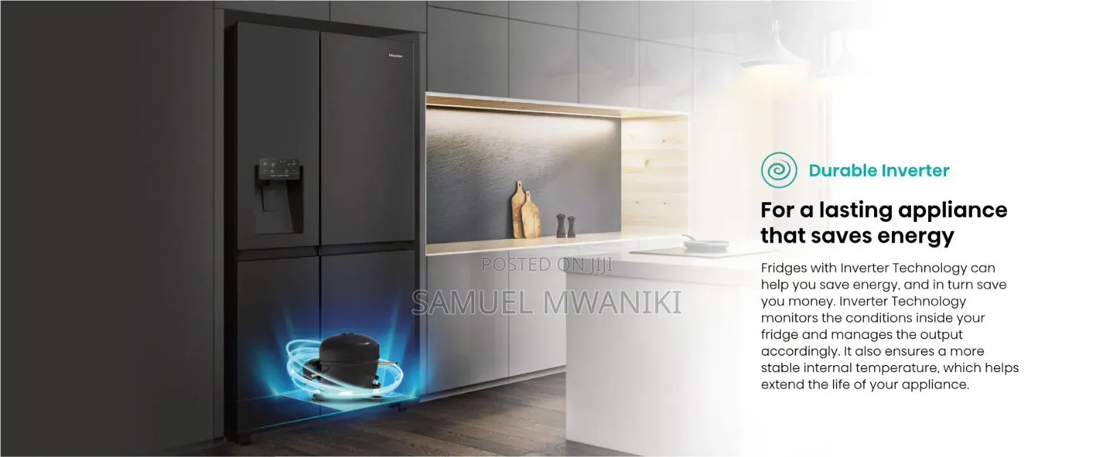 Hisense 628l Side By Side Multi-door Fridge