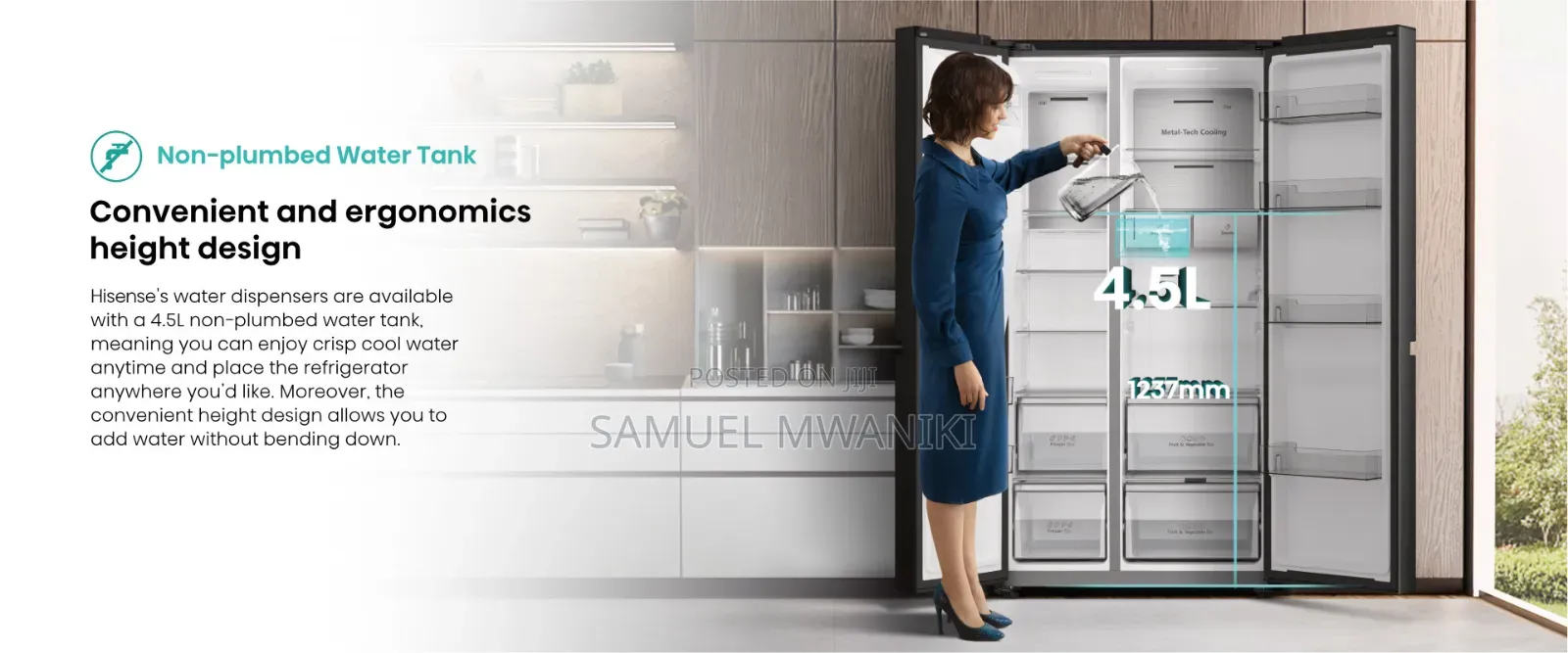 Hisense 628l Side By Side Multi-door Fridge