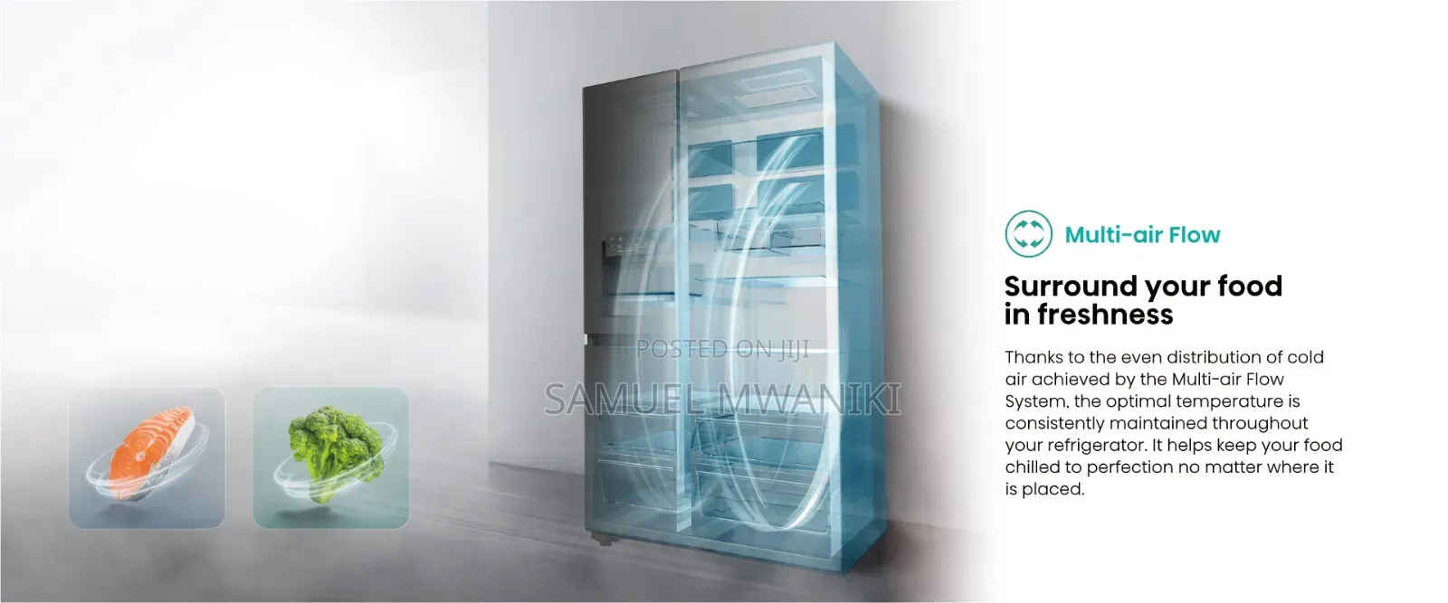 Hisense 628l Side By Side Multi-door Fridge