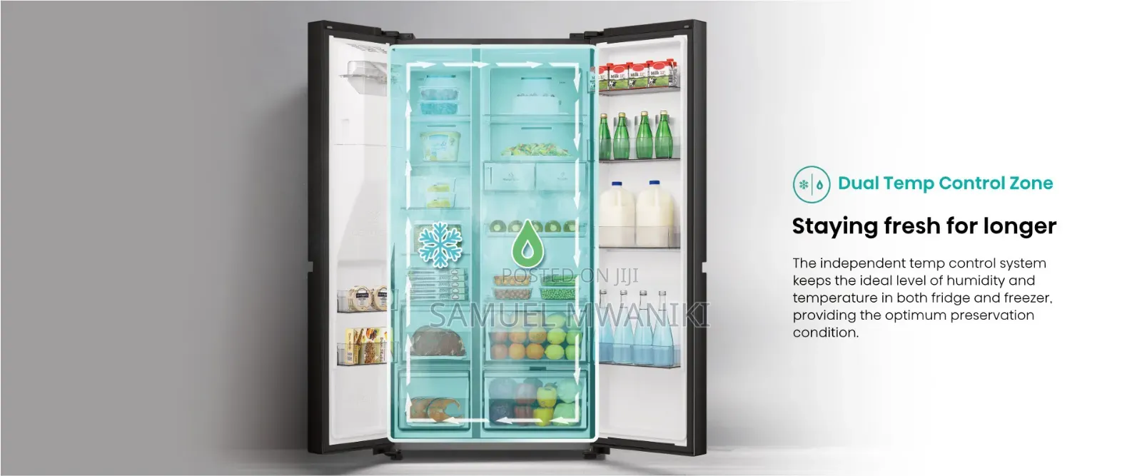 Hisense 628l Side By Side Multi-door Fridge