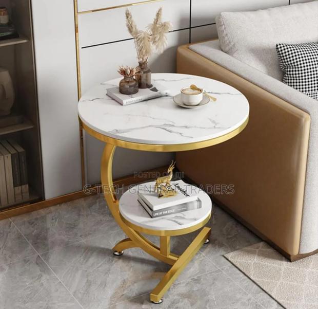 Marble Table! Double Layer Bedside Coffee Table