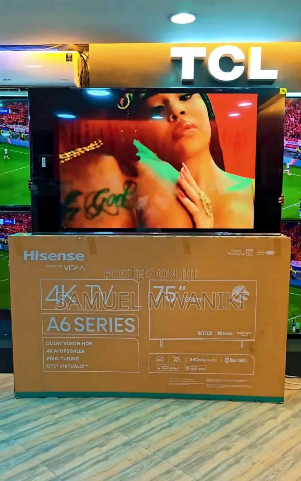 Hisense 75" Smart Uhd Tv 75a6 With Dolby Vision and Atmos