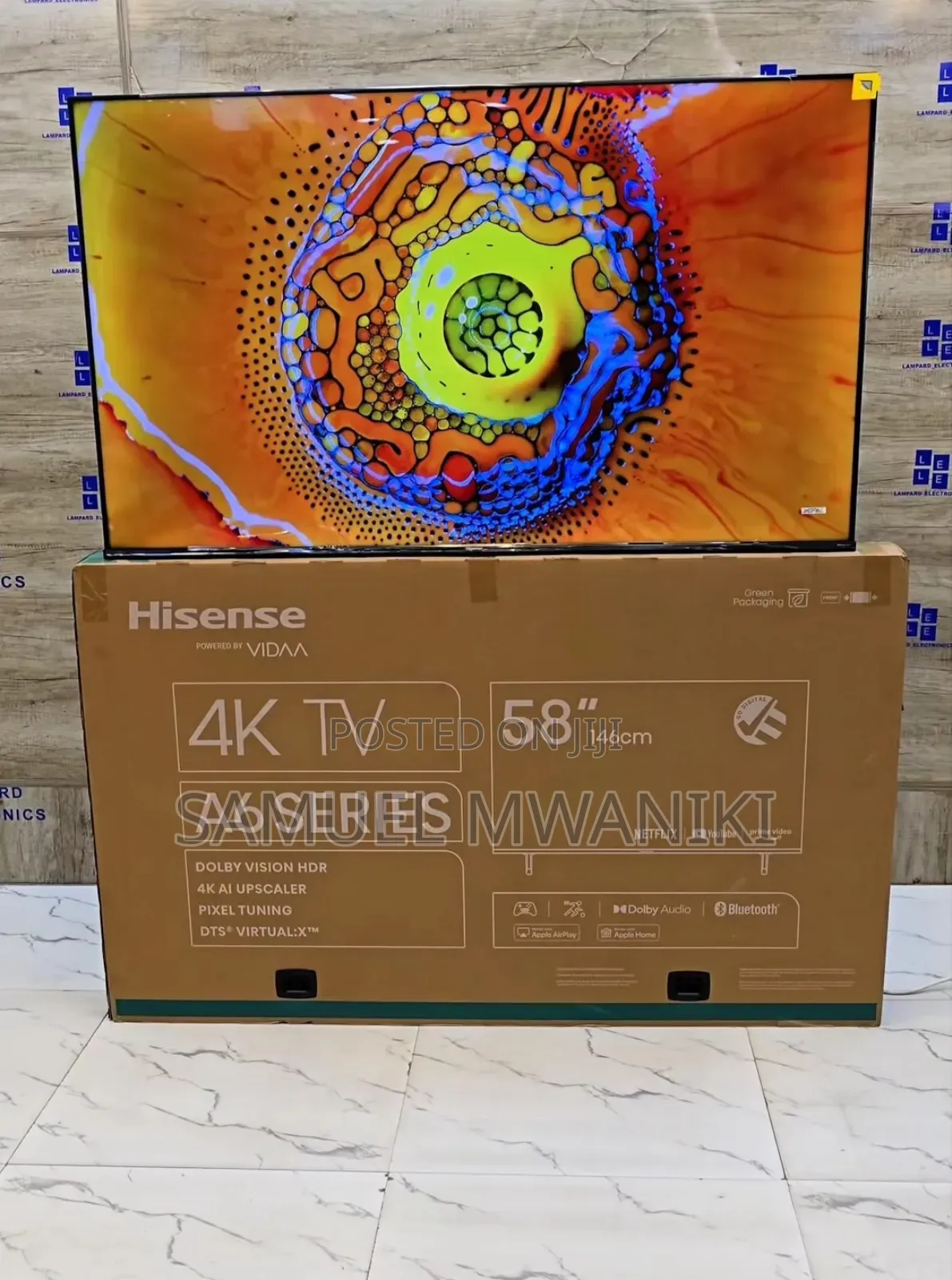 Hisense 58" Uhd Smart Tv Amazon Alexa Netflix, Youtube
