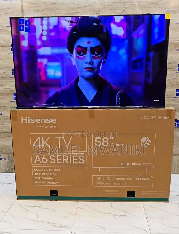 Hisense 58" Uhd Smart Tv Amazon Alexa Netflix, Youtube