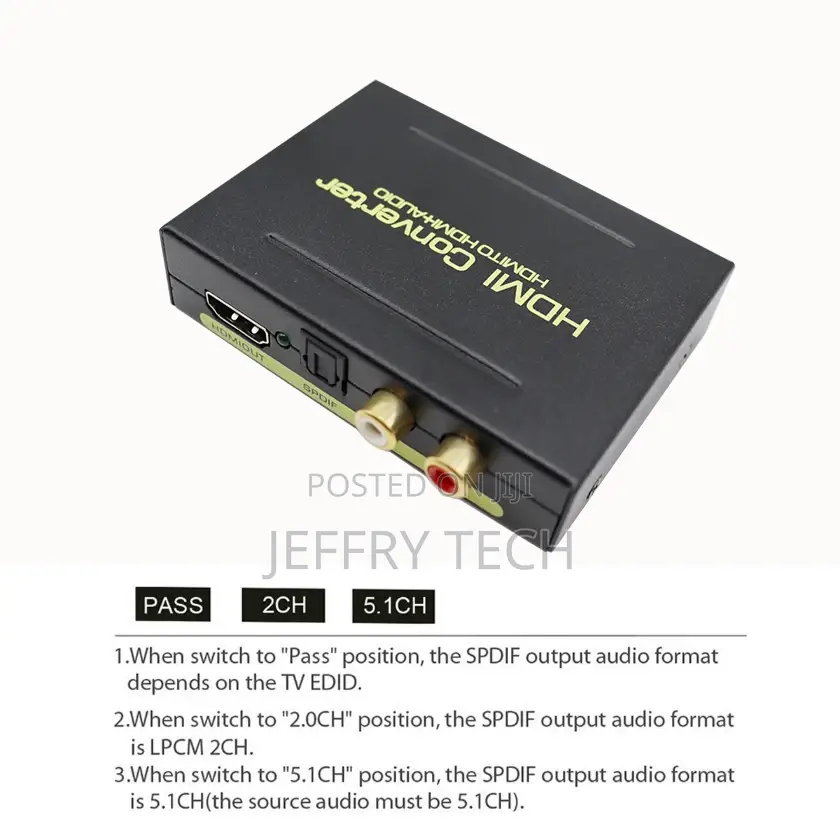 Hdmi-Compatible Audio Extractor Stereo Extractor Converter O