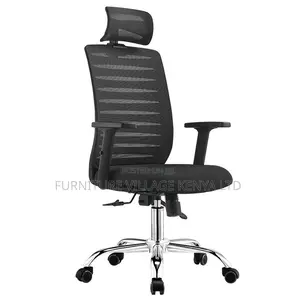 Upholstered Executive Chair With Armrest, Swivel