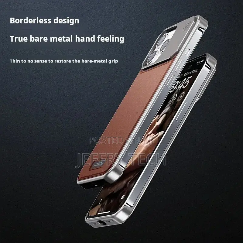 Leather Metal Phone Case for iPhone 13 14 15 Pro Max Magneti