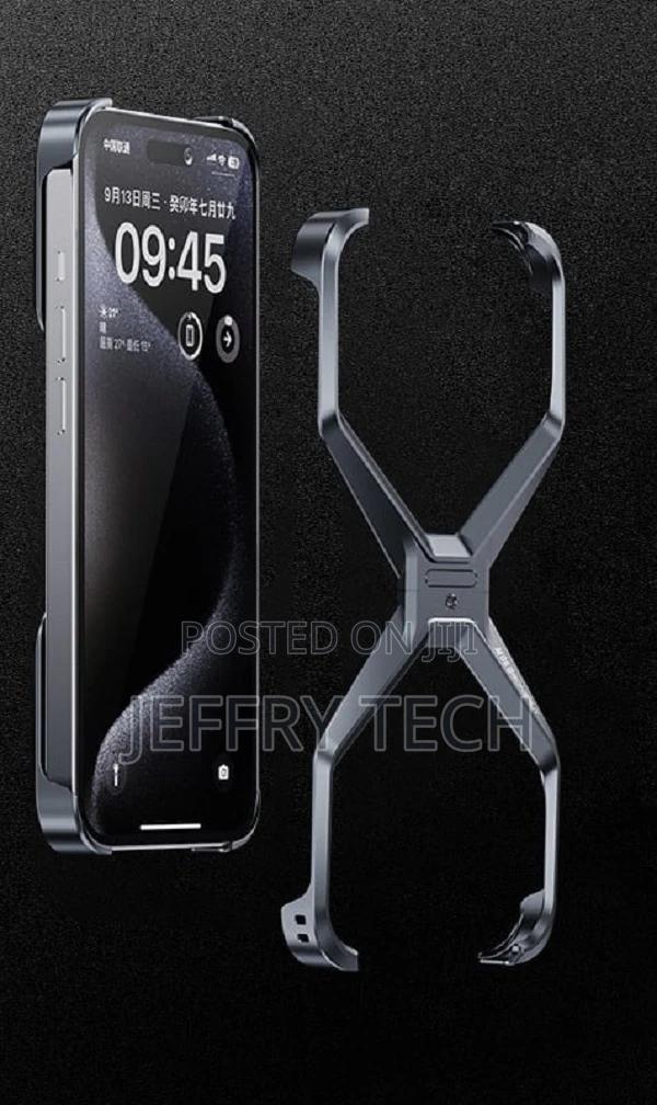 Aluminum Rimless Phone Case for iPhone 15 Pro Max Metal X T