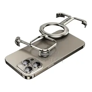 Metal Frame Phone Case With Stand for iPhone 15 Pro Max