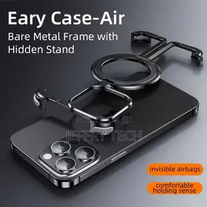 Metal Frame Phone Case With Stand for iPhone 15 Pro Max