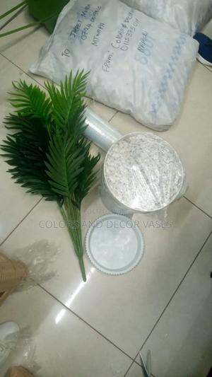 Palm Plus Vase and Stones White - thumbnail 2