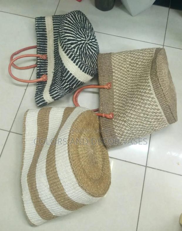 Baskets for Shopping With Leathered Handles - main view
