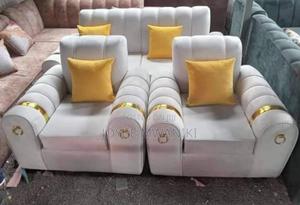 Sofa Set, Cream White 5 Seater - thumbnail 2
