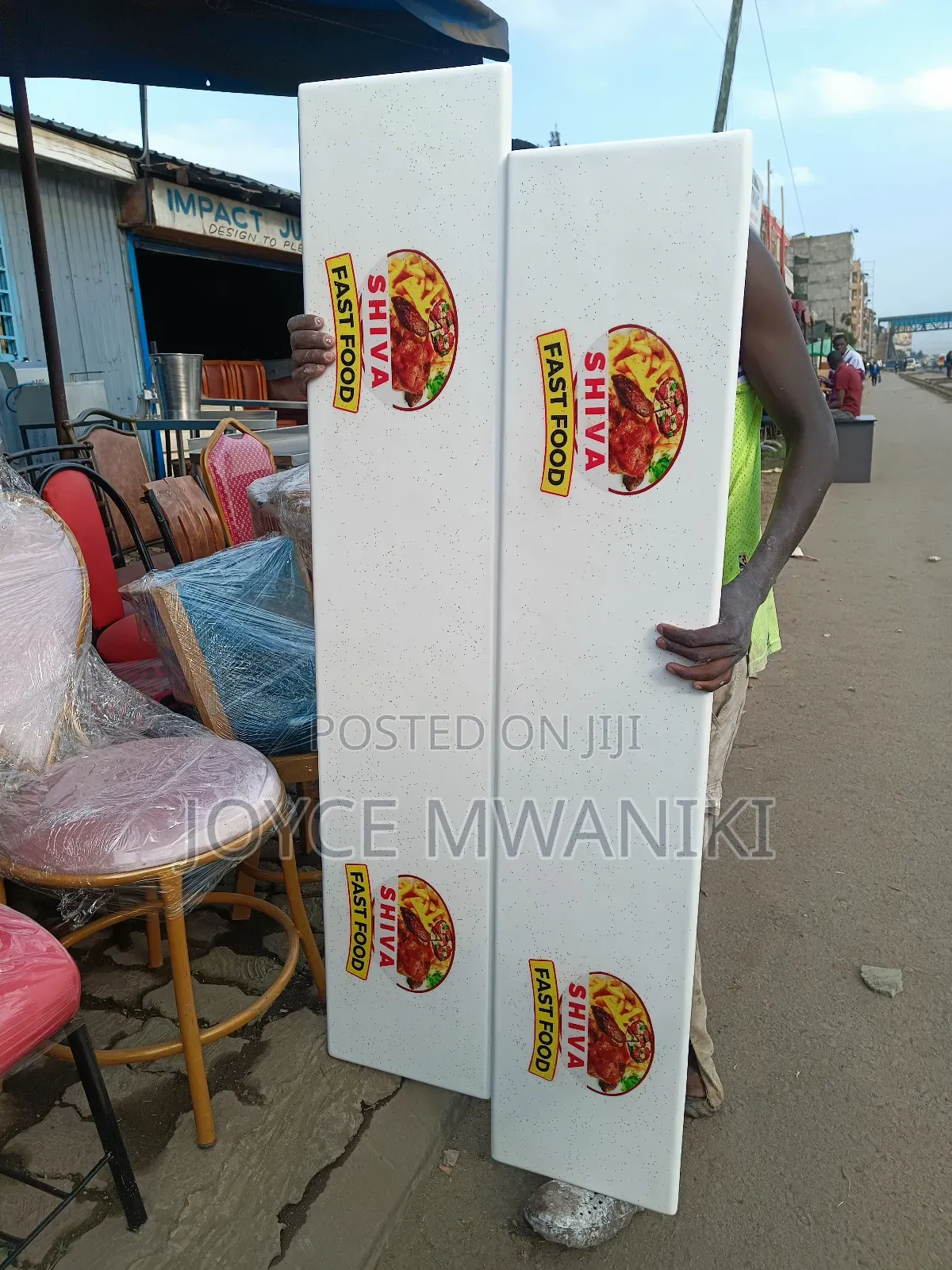 Wall Mounting Marble Tops for Fast Food Shops.