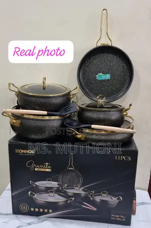 High Quality HEAVY ELEGANT 11pcs Donnor Granite Pots