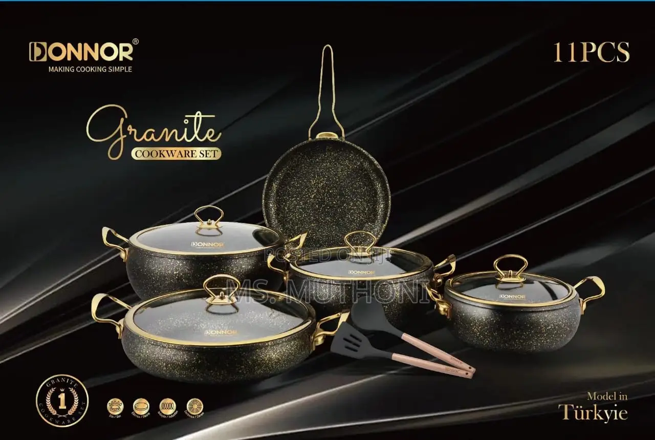 High Quality HEAVY ELEGANT 11pcs Donnor Granite Pots