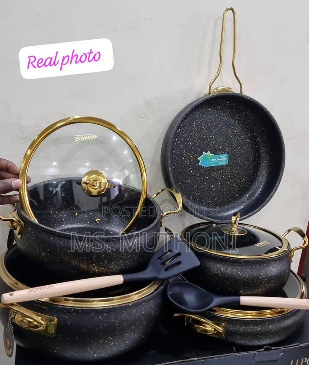 High Quality HEAVY ELEGANT 11pcs Donnor Granite Pots - thumbnail 7