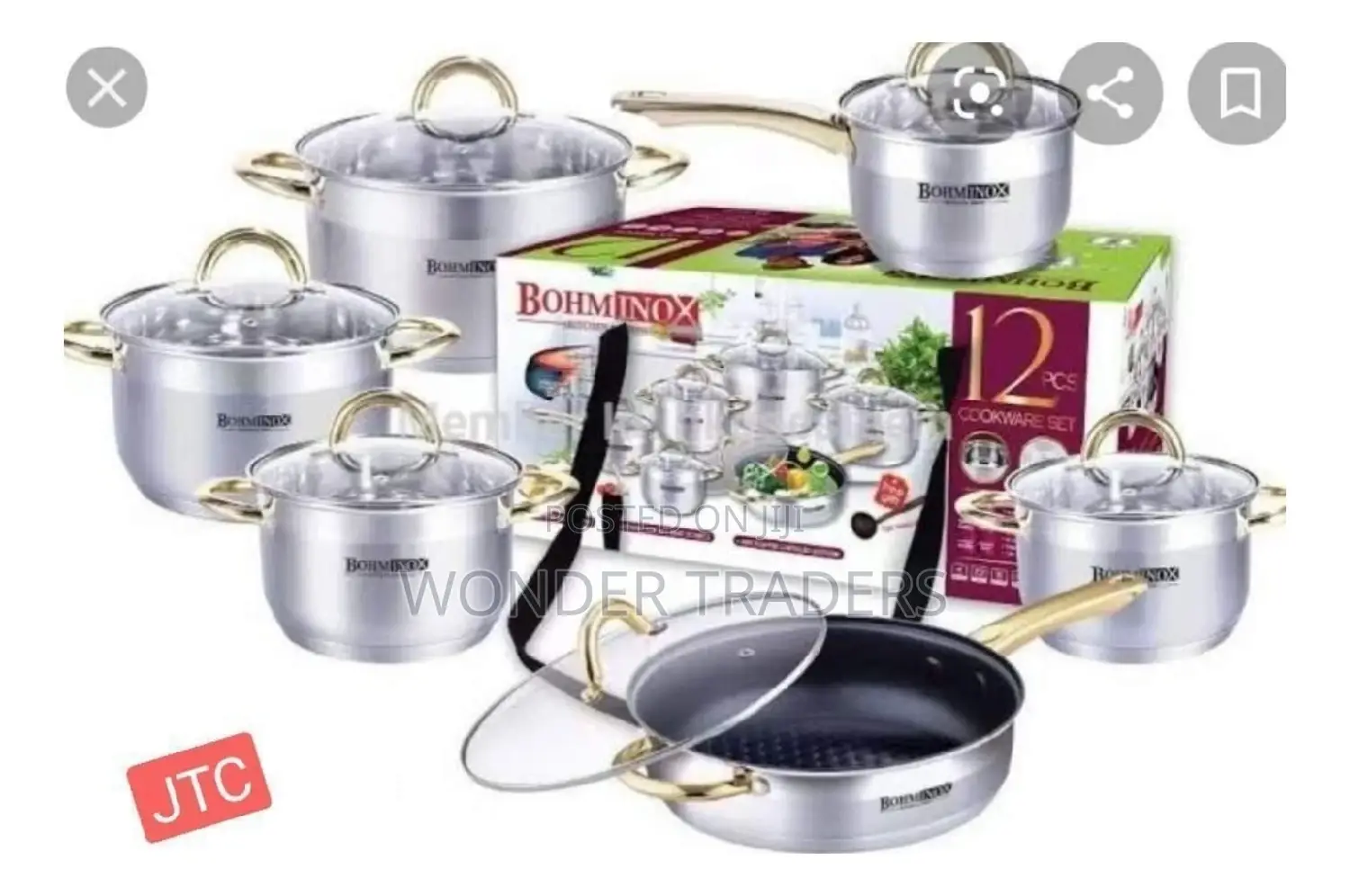 *12pc Bominox Cookware* Stainless Cookware