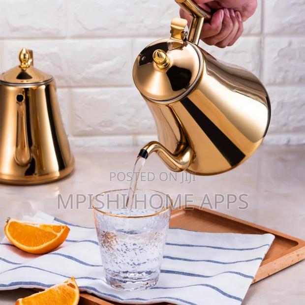 2ltrs Gold Tea Pot Stainless Steel - thumbnail 3