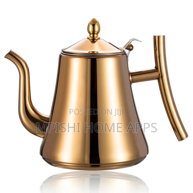 2ltrs Gold Tea Pot Stainless Steel - thumbnail 5