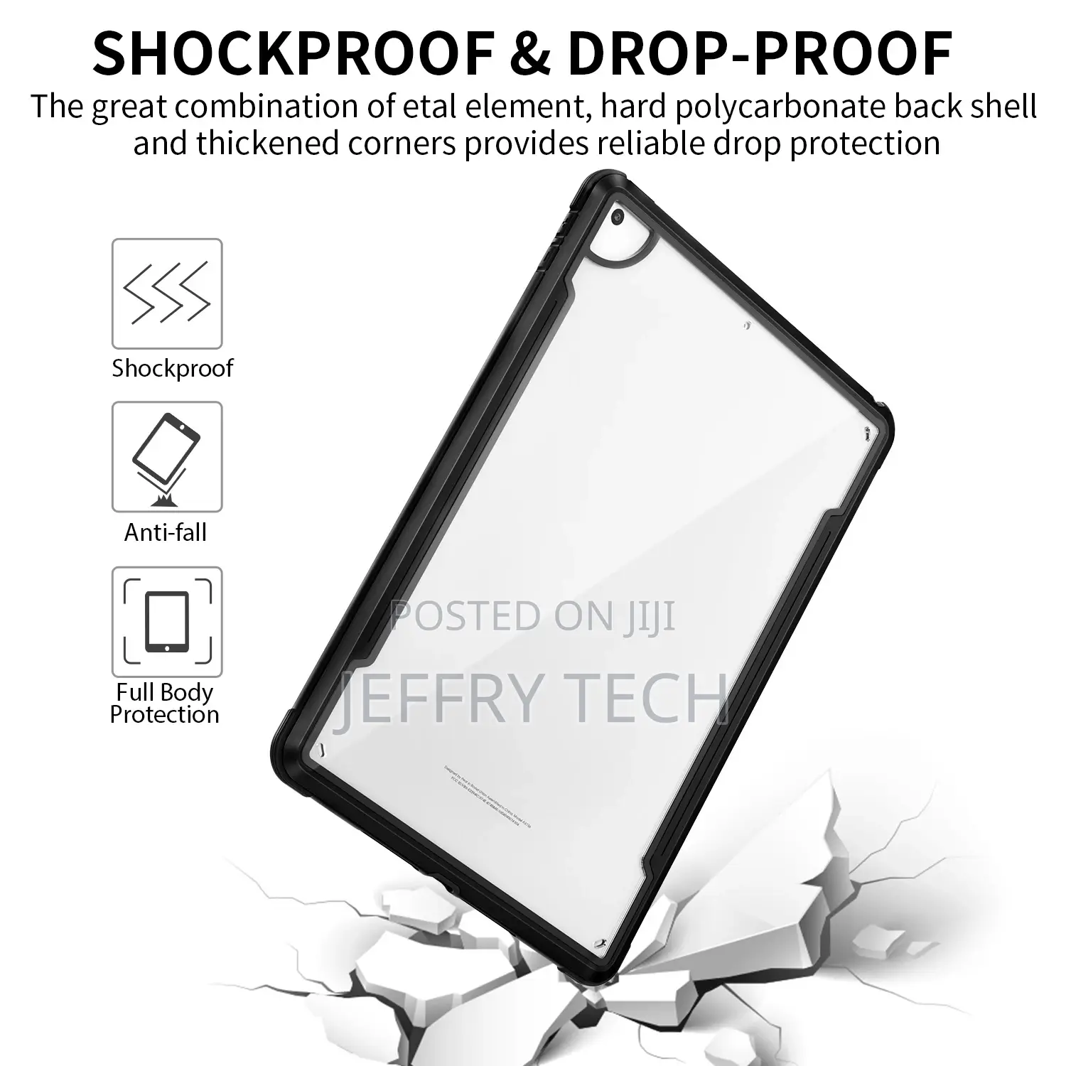 TPU Bumper + Clear PC Shockproof Case for iPad Air 2022 / 20