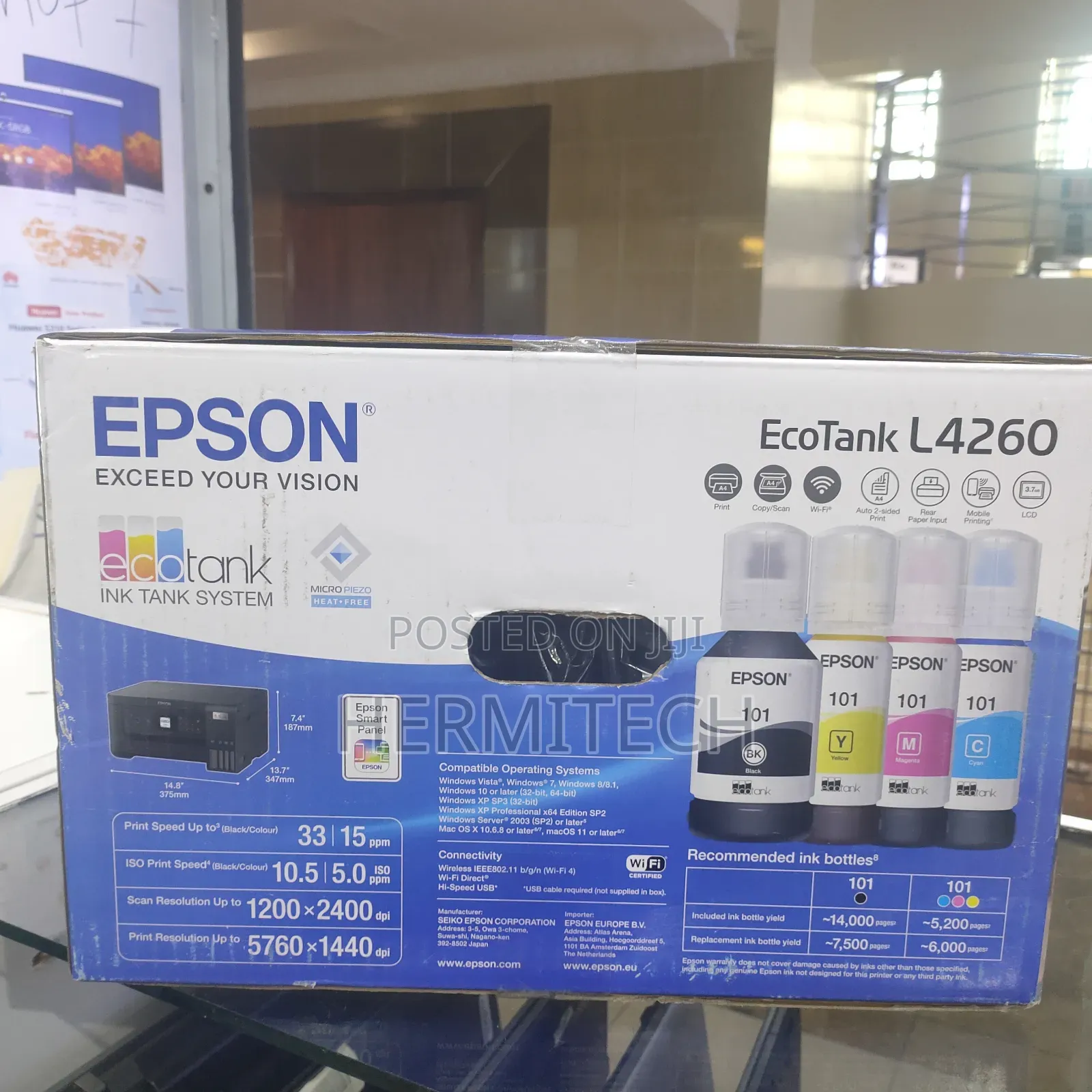 Eco Tank L3250 Both Wireless and Wired Printer