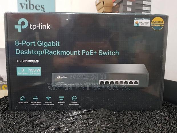 Tp-link Tl-sg1008mp 8-port Gigabit Desktop/Rackmount Switch
