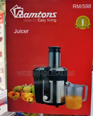 Ramtons Juice Extractor Black Silver 2 Speed 600w*Available
