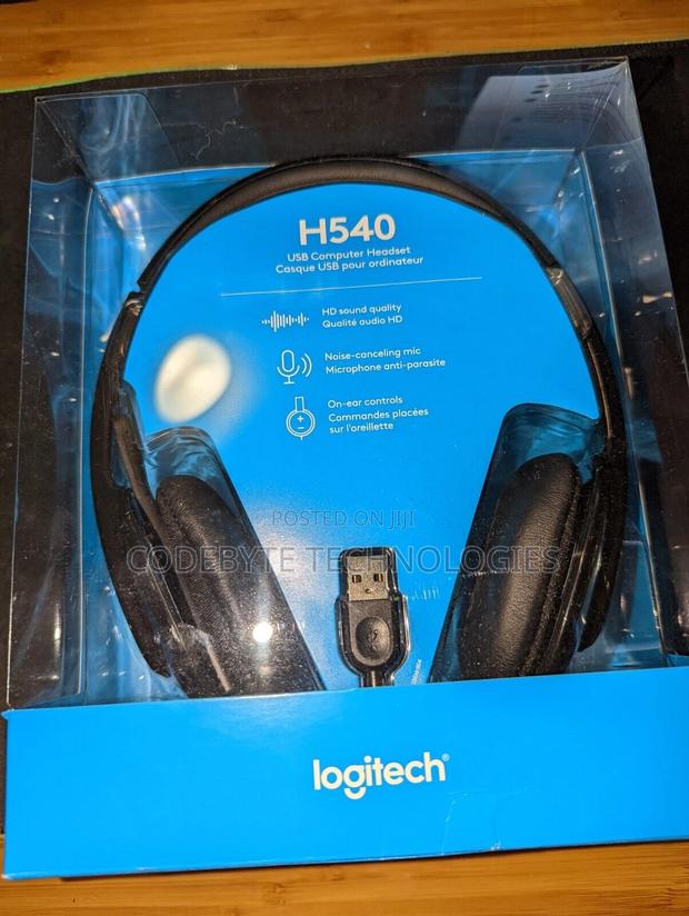 Logitech H540 USB Headset With Noise-Cancelling Mic ^ - main view