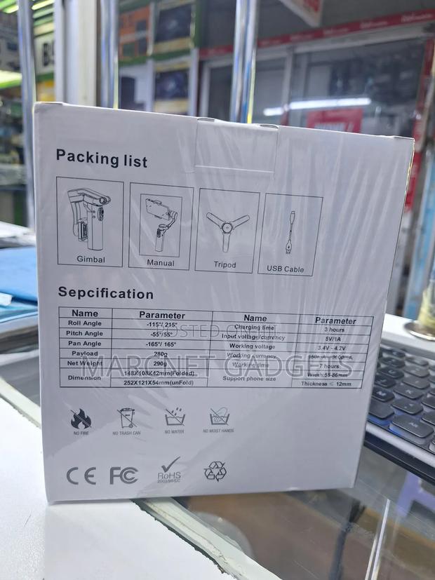 3 Axis Foldable Gimbal F5 Plus With 7 Hours and 360 Playload - thumbnail 2